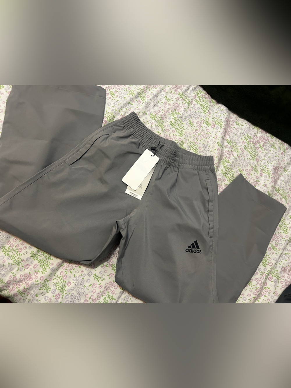 adidas Light Gray Performance Track Pants